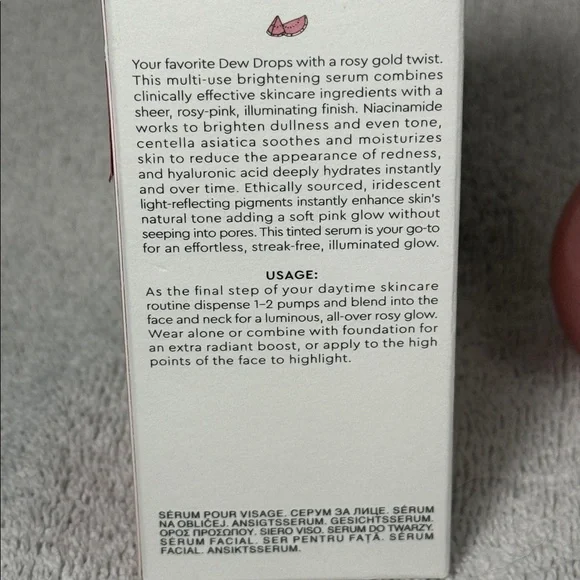 Glow Recipe Watermelon Rosy Glow Niacinamide HUE DROPS Brightening Serum - Picture 2 of 2
